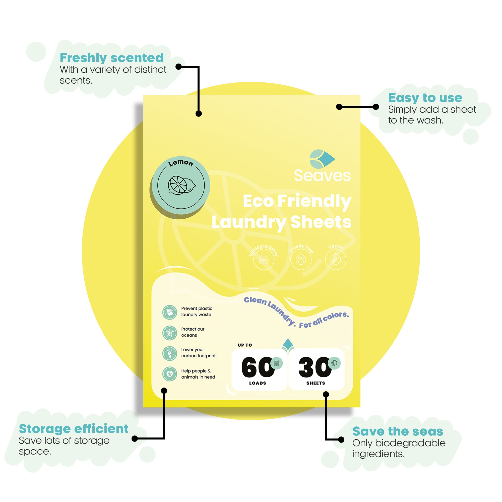 Seaves Washing Strips - Lemon