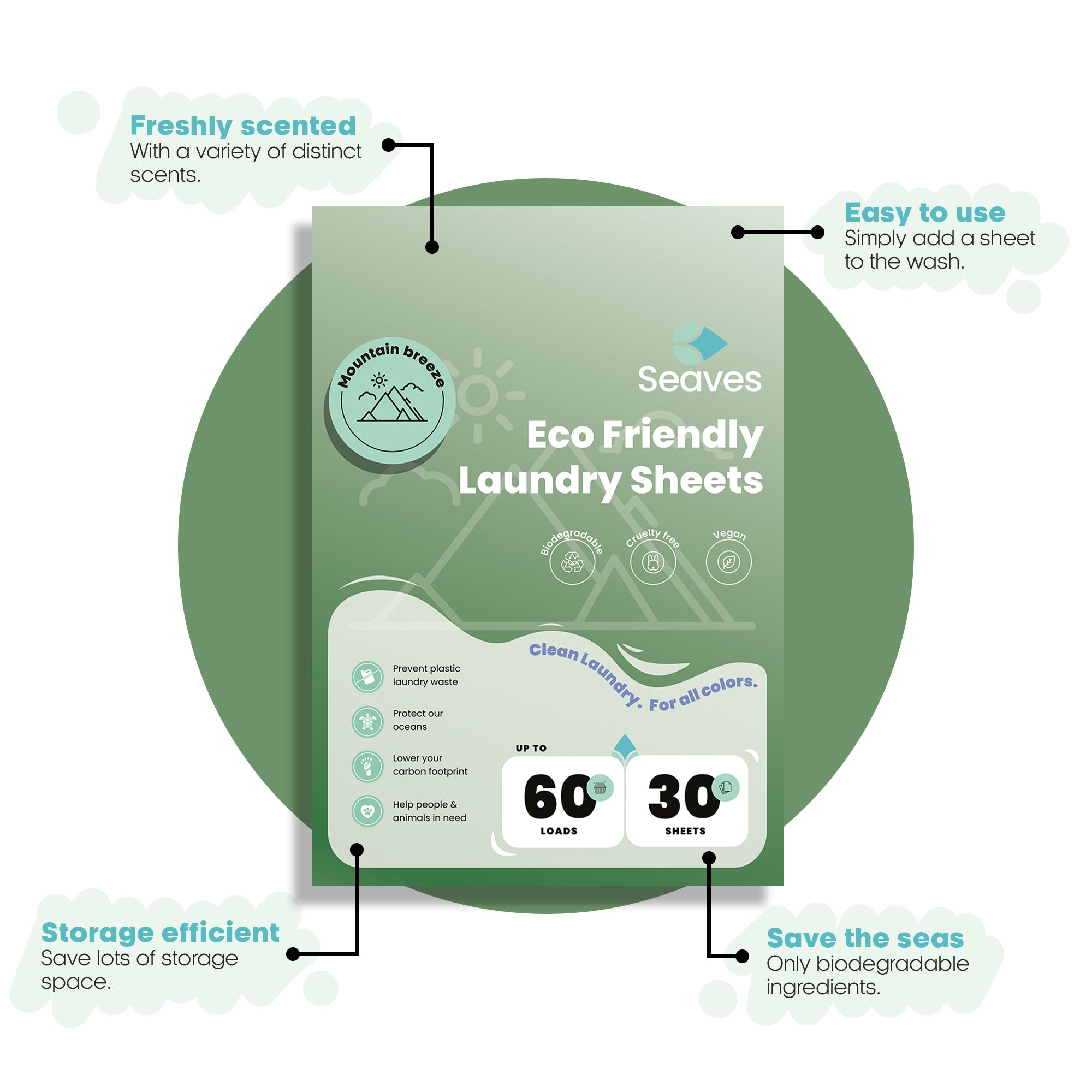 Seaves Washing Strips - Mountain Breeze