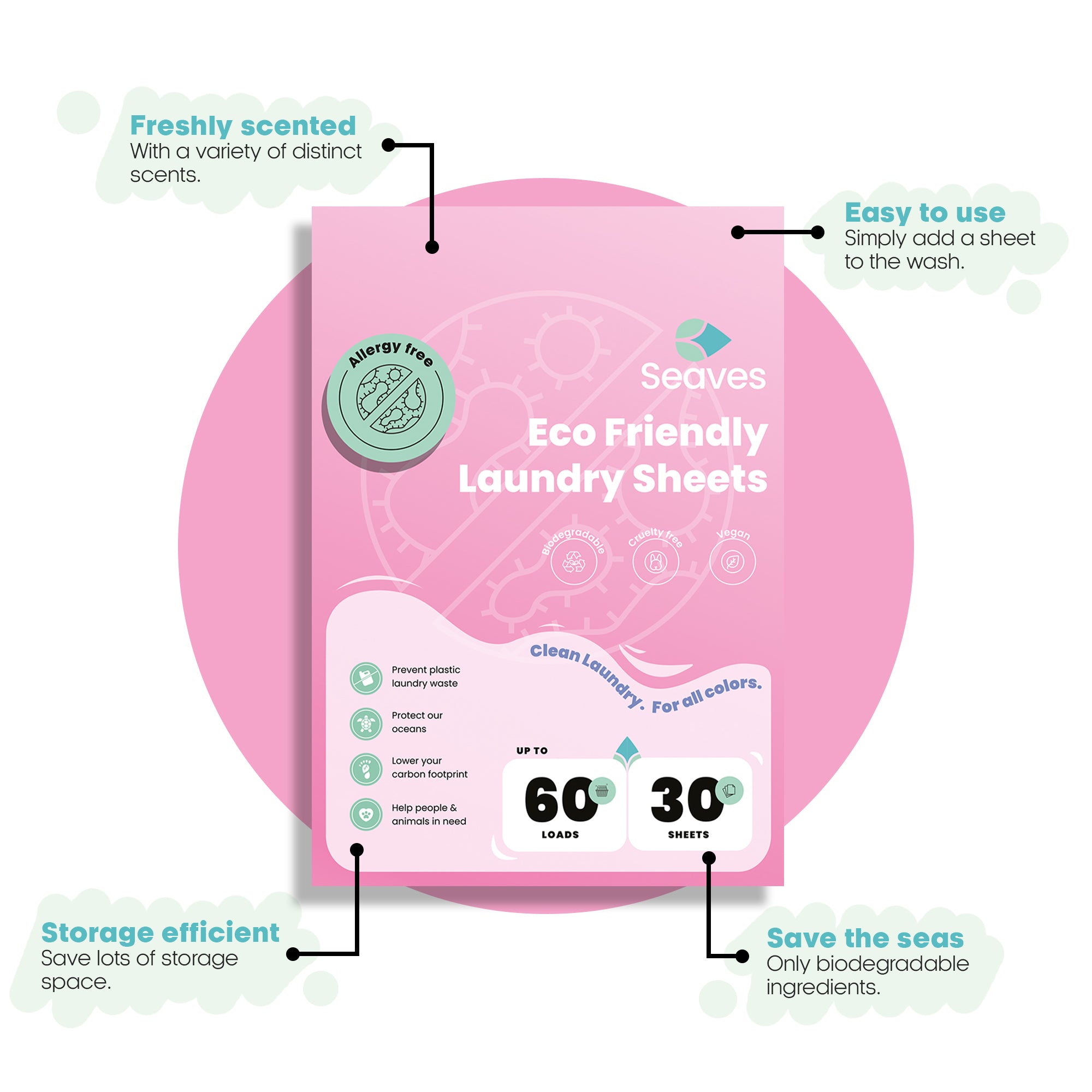 Seaves Washing Strips - Allergy Free